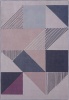 Carpet City Factory Shop Baby Pink Geometric Polyester Print Rug Photo