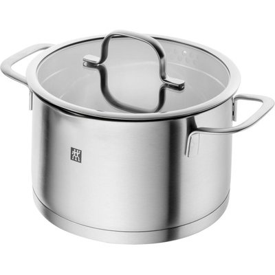 Photo of Zwilling Trueflow Stainless Steel Stock Pot with Glass Lid