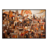 Fancy Artwork Canvas Wall Art :A Mosaic Geometric Shapes Earthy Tones - Photo