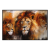 Fancy Artwork Canvas Wall Art :Male Lions Abstract Painting - Photo