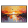 Fancy Artwork Canvas Wall Art :Vibrant Strokes Yellow Orange Red - Photo