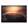 Fancy Artwork Canvas Wall Art :Cloudy Sunset City View - Photo