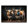 Fancy Artwork Canvas Wall Art :Two Ankole Bulls - Photo