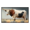 Fancy Artwork Canvas Wall Art :Nguni Bull with Spots - Photo