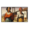 Fancy Artwork Canvas Wall Art :Poor Township Women - Photo