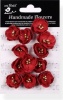 Little Birdie Embossed Daisies - Cardinal Red Photo