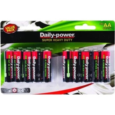 Photo of Generic Daily-Power Super Heavy Duty Battery - Size AA Card Of 20