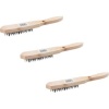 Generic Brush wire fine w/handle 300mm 5-row 3 Brushes Photo