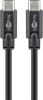 Goobay 67976 USB cable 1 m 2.0 C Grey 2x USB-C Stecker Copper 5Gbit/s PVC 1m Photo