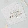 Ginger Ray Metallic Star Merry Christmas Gold Foiled Napkins Photo