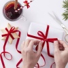 Ginger Ray Red and Gold Christmas Red Velvet Ribbon Photo