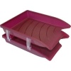 Bantex B9864 2 Optima Letter Trays with 4 Risers Photo