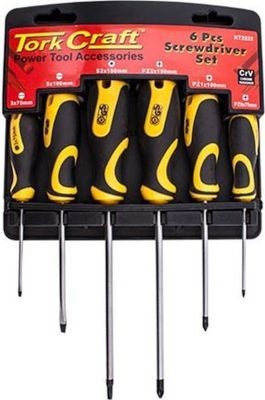 Photo of Tork Craft Screw Driver Set With Wall Mountable Rack