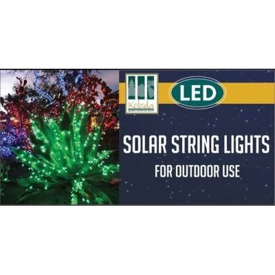 Photo of The CPS Warehouse Light Solar Outdoor Cool White LED with Green Cable & 120 Globes