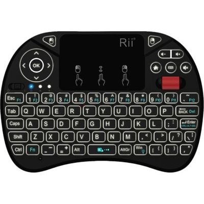 Photo of Rii X8i Wireless QWERTY RGB Backlit Media Keyboard with Touchpad and Scroll Wheel
