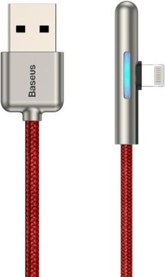 Photo of Baseus 2m - 1.5A LED Iridescent Mobile Gamer USB Type-A to Lightning Cable - Red