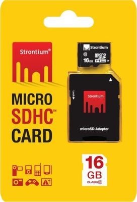 Photo of Strontium SR16GTFC10A microSDHC Memory Card with Adapter