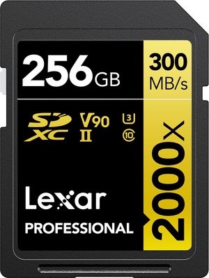 Photo of Lexar 256B Professional Gold Series 2000x UHS-2 SDHC Memory Card