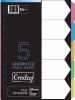 Croxley JD1477 A4 Unprinted Pastel Board File Dividers - 5 Divisions Photo