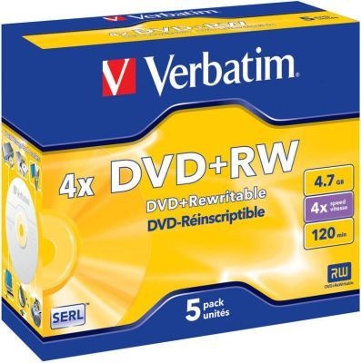 Photo of Verbatim DVD RW Matt Silver in Jewel Case