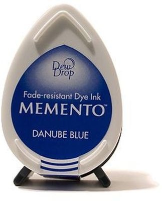 Photo of Tsukineko Memento D.Drop Ink Pad - Danube Blue - Water-Based Ink