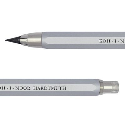 Photo of Koh i noor KohI-Noor - 5.6mm Mechanical Metal Clutch Leadholder with Built-in Sharpener 5340 - Silver
