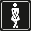 Parrot Products Parrot Sign - Symbolic White Printed Ladies Toilet Sign on Black ACP Photo