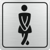 Parrot Products Parrot Sign - Symbolic Black Printed Ladies Toilet Sign on Brushed Aluminum ACP Photo
