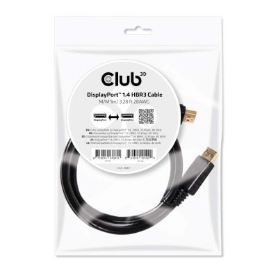 Photo of CLUB3D DisplayPort 1.4 Male to Male Cable