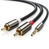 Ugreen 10590 3m 2 x RCA 3.5mm Black audio cable 3.5 mm/2x M/M Photo