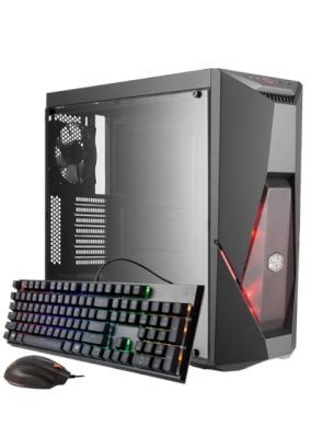 Photo of Cooler Master Coolermaster Core i7 Prebuilt Gaming Desktop PC with MS120 Mouse and Keyboard Bundle - Intel Core i7-8700
