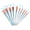 Happy You Blue Glitter Unicorn Crystal Spiral Makeup Brushes Set Photo
