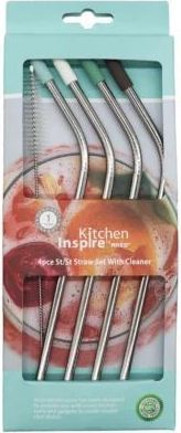 Photo of Kitchen Inspire Stainless Steel Straw Set With Cleaner