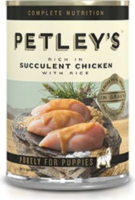Photo of Petleys Petley's Puppy Chicken with Rice - Tinned Puppy Food - Dog Food - Chunk & Gravy