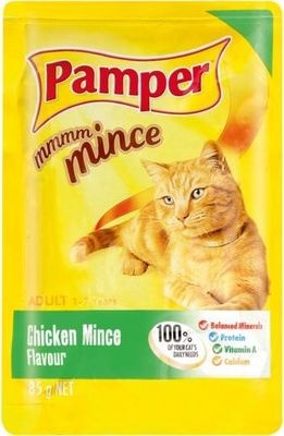 Photo of Pamper Mmmm Mince - Chicken Mince Flavour Cat Food Pouch