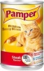 Pamper Mmmm Saucy Mince - Steak Flavour Tinned Cat Food Photo