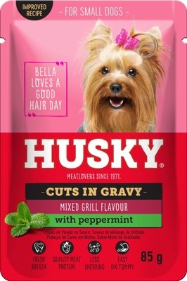 Photo of Husky Cuts in Gravy Wet Dog Food Sachet - Mixed Grill Flavour