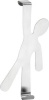 WENKO Door-Mounted Hook Man - Steel - Matt Silver 2.5 X 8 X 15Cm Photo
