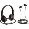Hoco W24 Enlighten Wired On-Ear & In-Ear Headphone Combo Set - With built-in microphones. Photo