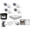 HikVision 4Ch 1MP Bullet Security Camera Kit With 100M Cable Photo