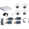HikVision 4Ch 2MP Dome Security Camera Kit With Ready-Made Cable Photo