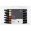 Winsor Newton Winsor & Newton Dual Tip Promarker - Earth Tones Photo