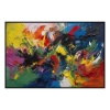 Fancy Artwork Canvas Wall Art :Vibrant Abstract Expressionist Piece Thick - Photo