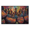 Fancy Artwork Canvas Wall Art :Traditional African Women Playing Drums - Photo