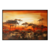 Fancy Artwork Canvas Wall Art :Layers Earthy Browns Deep Oranges Fiery - Photo
