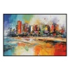 Fancy Artwork Canvas Wall Art :Abstract Piece Captures Vibrant Rhythm - Photo