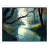Fancy Artwork Canvas Wall Art :River Abstract Painting - Photo