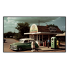 Fancy Artwork Canvas Wall Art :Gas Station in the 60s - Photo