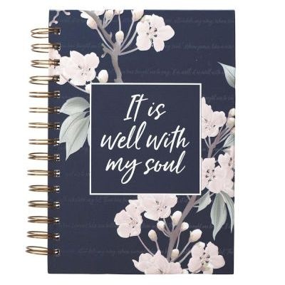 Photo of Christian Art Gifts Inc It Is Well Large Wirebound Journal in Navy