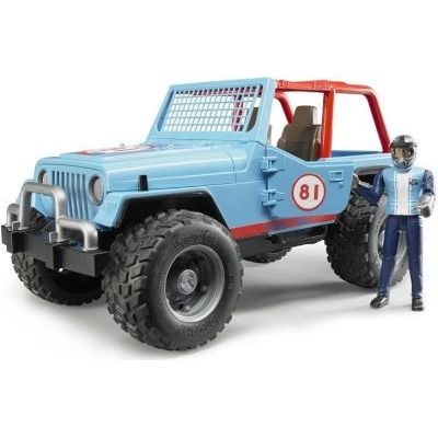 Photo of Bruder Jeep Cross Country Racer with Driver - Blue